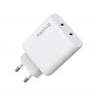 Зарядний пристрій ColorWay GaN Mini 50W PD Port PPS USB (Type-C PD 30W + Type-C PD 20W) білий