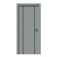 Дверное полотно IN WOOD ET-07 AL ПГ с молдингом и алюминиевой кромкой 800 мм пепельный софтач