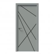 Дверное полотно IN WOOD ET-10 AL ПГ с молдингом и алюминиевой кромкой 600 мм пепельный софтач
