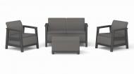Комплект мебели Keter Scandi Linea на 4 персоны графит/серый