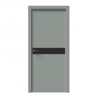 Дверное полотно IN WOOD ET-12 AL ПГ с молдингом и алюминиевой кромкой 700 мм пепельный софтач