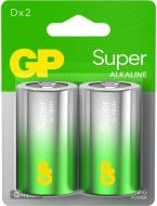 Батарейки щелочные GP Super Alkaline (LR20) 13AETA21-2BC2 1,5V D (R20, 373) 2 шт.