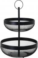 Корзинка для фруктов Flamberg Premium двойная Fernie 46х29,5 см черный металлическая