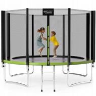 Батут 4fizjo Classic 12FT 374 см Black/Green с наружной сеткой P-5907739312914