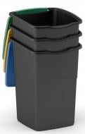 Бак для сортировки Curver Koral bin 3 х 47 л черный/микс