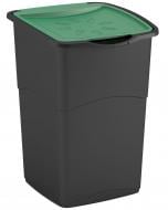 Бак для мусора с крышкой Curver Koral bin 47 л черный/зеленый