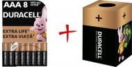 Батарейки щелочные Duracell LR03 MN2400 AAA (мизинчиковые) 8 шт. (+ Еко-бокс Duracell)