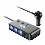 Разветвитель прикуривателя AMiO c вольтметром 12/24V SOC06 PRO (03781)