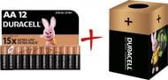 Батарейки щелочные Duracell LR06 MN1500 AA (пальчиковые) 12 шт. (+ Еко-бокс Duracell)