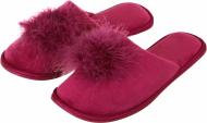 Тапочки с пушком р. 40 бордовый