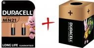 Батарейка щелочная Duracell специализированная A23/23A/V23GA/LRV08/8LR932 MN21 2 шт. (+ Еко-бокс Duracell)