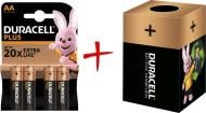 Батарейки Duracell Plus LR06 AA (пальчиковые) 4 шт. (+ Еко-бокс Duracell)