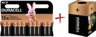 Батарейки лужні Duracell AA (пальчикові) 10 шт. (+ Еко-бокс Duracell)