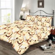 Комплект постельного белья полуторный 40-0576 Brown Gold кремовый Zastelli