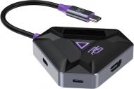 USB-хаб Proove Gaming Spectre 2xUSB-A 3.0 + 2xType-C PD3.0 100 Вт + HDMI серый (HBPG10221205)