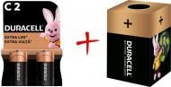 Батарейки лужні Duracell C (R14, 343) 2 шт. (+ Еко-бокс Duracell)