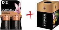 Батарейки щелочные Duracell D (R20, 373)/LR20 2 шт. (+ Еко-бокс Duracell)
