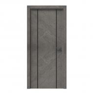Дверное полотно IN WOOD ET-07 ПГ с черным молдингом и кромкой 600 мм срез камня