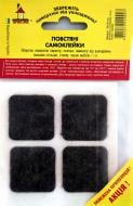 Накладка мебельная Практик войлочная 36x36 мм самоклеящаяся черная уп 4 шт.