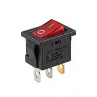 Переключатель On-Off з підсвічуванням 12V квадратний 3pin червоний Vitol