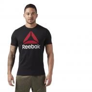 Футболка Reebok QQR- Stacked CW5368 р.XL черный