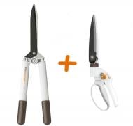 Набор садового инструмента Fiskars Ножницы для кустов White HS53 + Ножницы для травы White GS41