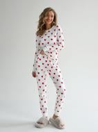 Піжама жіноча German Volf червоне сердечко р. S білий (23179)