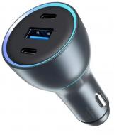 Автомобільний зарядний пристрій Proove Super Charge 130W (USB+2Type-C) Metal Gray (ACSC13120004) Автомобільний зарядний пристрій Proove Super Charge 130W (USB+2Type-C) Metal Gray (ACSC13120004)