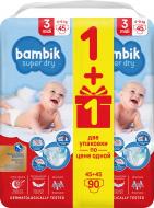 Подгузники Bambik Mega midi 1+1 3 4-9 кг 90 шт.