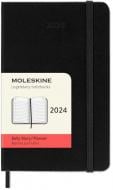 Дневник датированный Черный карманный Moleskine Office A6 2024