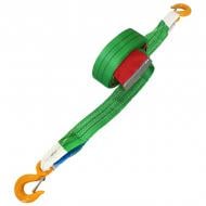 Трос буксирувальний Load-Tech 4 м 7 т гак-гак зелений