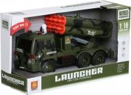 Военная техника Shantou автомобиль с ракетой темно-зеленый 4 1:16