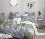 Комплект постельного белья двуспальный LEAVES ON BLUE/REVERSE серый Zastelli