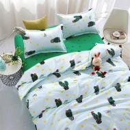 Комплект постельного белья двуспальный CACTUS FRONT/REVERSE зеленый Zastelli