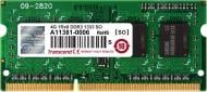 Оперативна пам'ять TRANSCEND SODIMM DDR3 4 GB (1x4GB) 1333 MHz (TS512MSK64V3H)