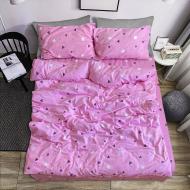 Комплект постельного белья евро Фигурки на розовом Zastelli