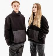 Пуховик Rains Fleece High Neck 1850-Black р.M-L