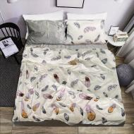 Комплект постельного белья евро 265-266 молочный Zastelli