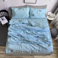 Комплект постельного белья евро 526 голубой голубой Zastelli Комплект постельного белья евро 526 голубой голубой Zastelli