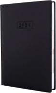 Дневник датированный черный линия Optima Vivella A5 2024 O25230-01