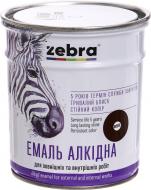 Эмаль ZEBRA алкидная ПФ-116 серия Акварель 888 темно-коричневый глянец 0,9 кг