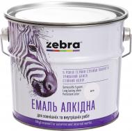 Емаль ZEBRA алкідна ПФ-116 серія Акварель 810 білосніжний глянець 2,8 кг