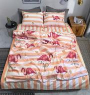 Комплект постельного белья евро FLAMINGO FRONT/REVERSE розовый Zastelli