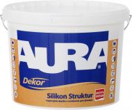 Краска силиконовая структурная Aura® Dekor Silikon Struktur мат белый 2,5 л