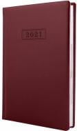 Дневник датированный бордовый линия Optima Perfect A5 2021 O25234-18