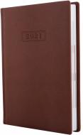 Дневник датированный коричневый темный линия Optima Mink A5 2021 O25237-43