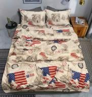 Комплект постельного белья евро 7282-1 GOLD USA серый Zastelli