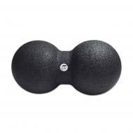 Масажний м'яч EasyFit подвійний DuoBall EPP чорний 23х12 см