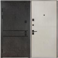 Дверь входная К-8 (квадро) 539/237 mamba morion / рустик авиньон блан 2050x950 мм левая