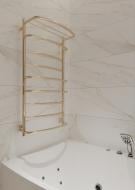 Полотенцесушитель электрический Elna Каскад с полкой 9 (1010*530*290) полированное золото с диммером t